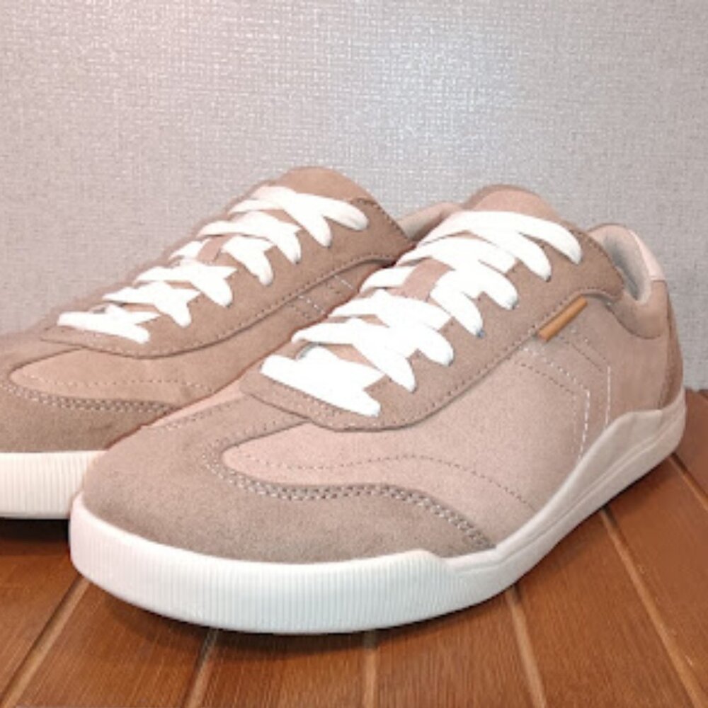 Dr. Scholl's Women's SZ 7.5 M Taupe Be True Lace Up Sneakers Tennis Shoes NWOB